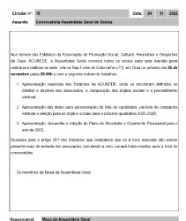 Convocatória Assembleia Geral